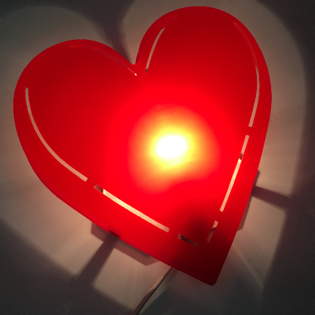 LAMP, Novelty Light - Red Heart